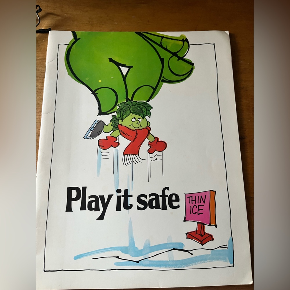 Play It Safe Kids book jolly green giant and sprout vintage 1970s